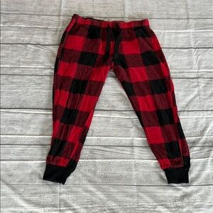 Old Navy Red and Black Buffalo Plaid Pajama Bottoms